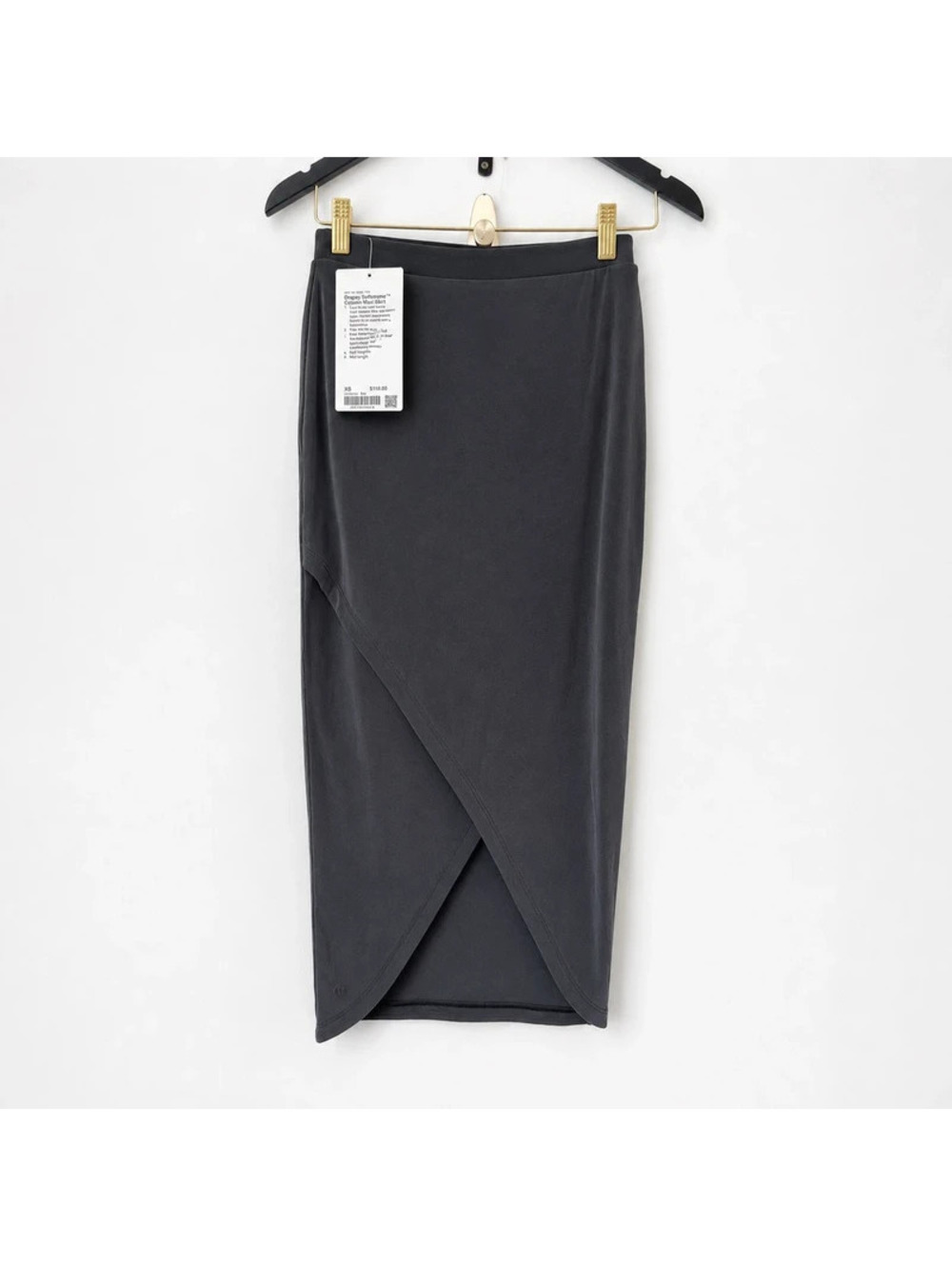 Lululemon Drapey Softstreme Column Midi Skirt women’s XS nwt